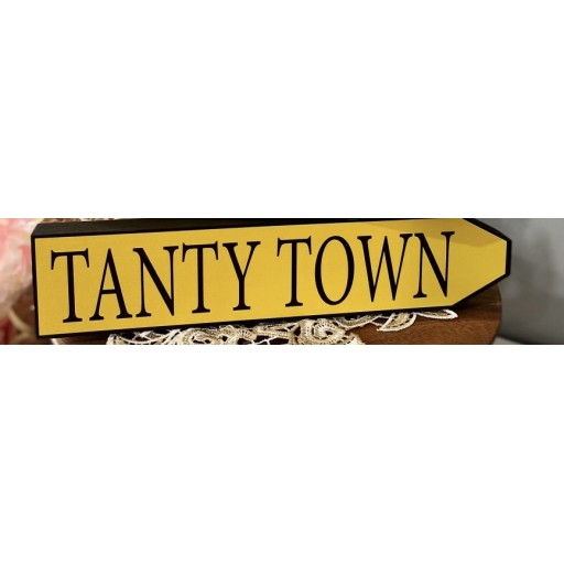 Yellow Street Sign Tantie Town